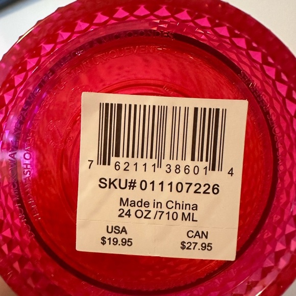 NWT Starbucks 2019 Holiday Hot Pink Unicorn Iridescent Studded Tumbler 24oz. - Picture 4 of 4